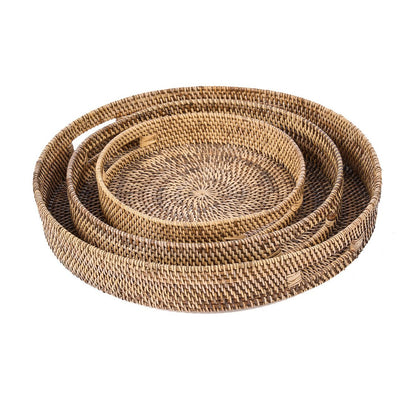 Rotan dienblad Carry-all natuurlijk bruin - L - OutHome