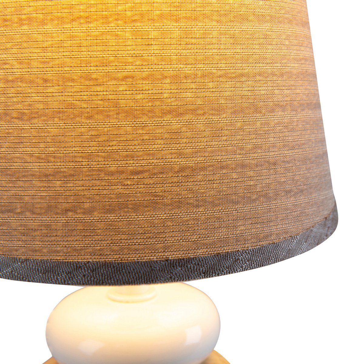 Keramische tafellamp "Stoney", keramische tafellamp in bruin, met E14 - aansluiting, tafellamp voor eetkamer, woonkamer, gang of kantoor, of als een bedlamp, 31 cm hoog - OutHome