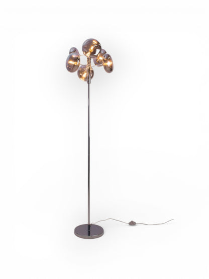 Vloerlamp Orion Rookglas