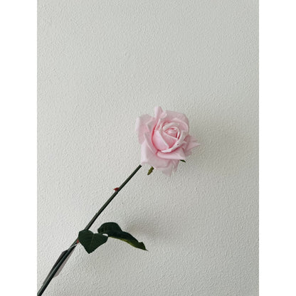 Kunstroos Hand touch rose lichtroze - 72 cm (set van 2)