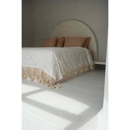 Katoen bedsprei Berber naturel