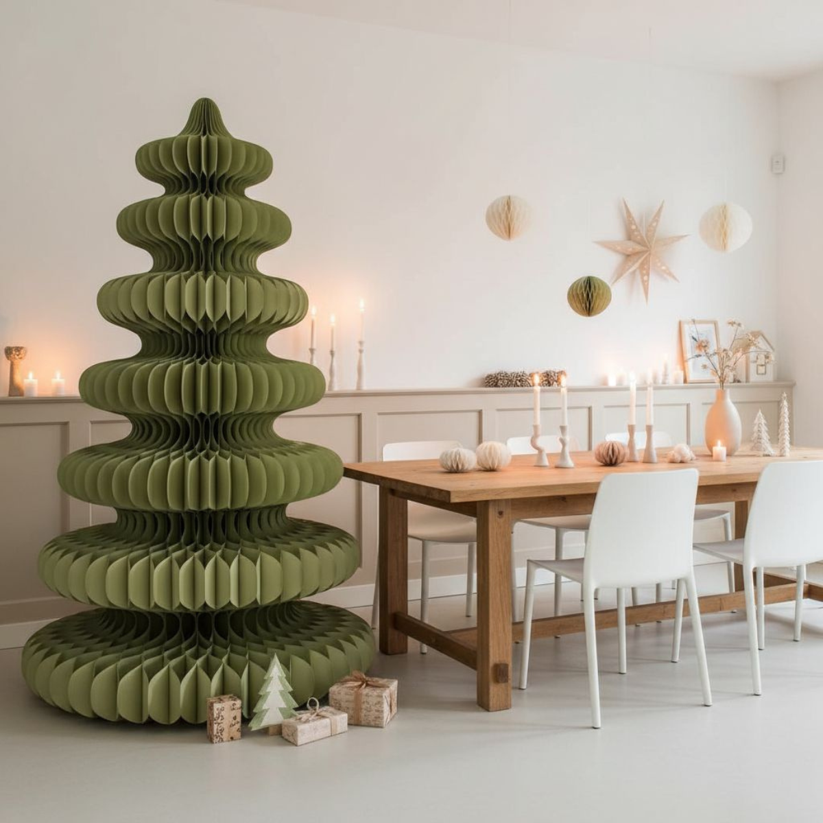 Decoratieve Kerstboom Papier Groen - 212 cm