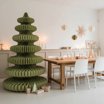 Decoratieve Kerstboom Papier Groen - 212 cm