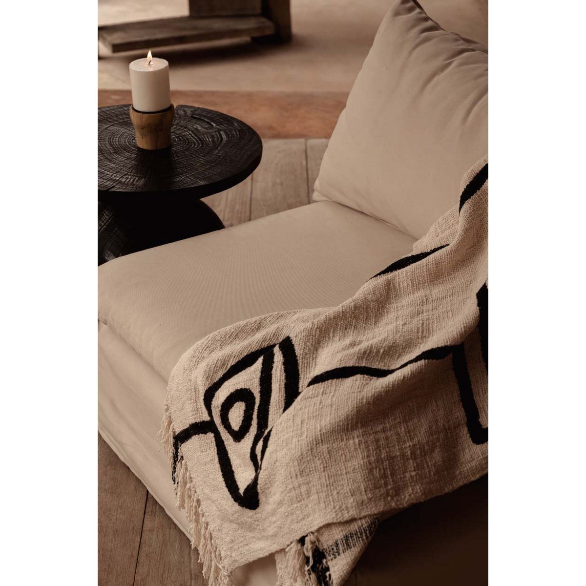Bedsprei The evil eye zwart