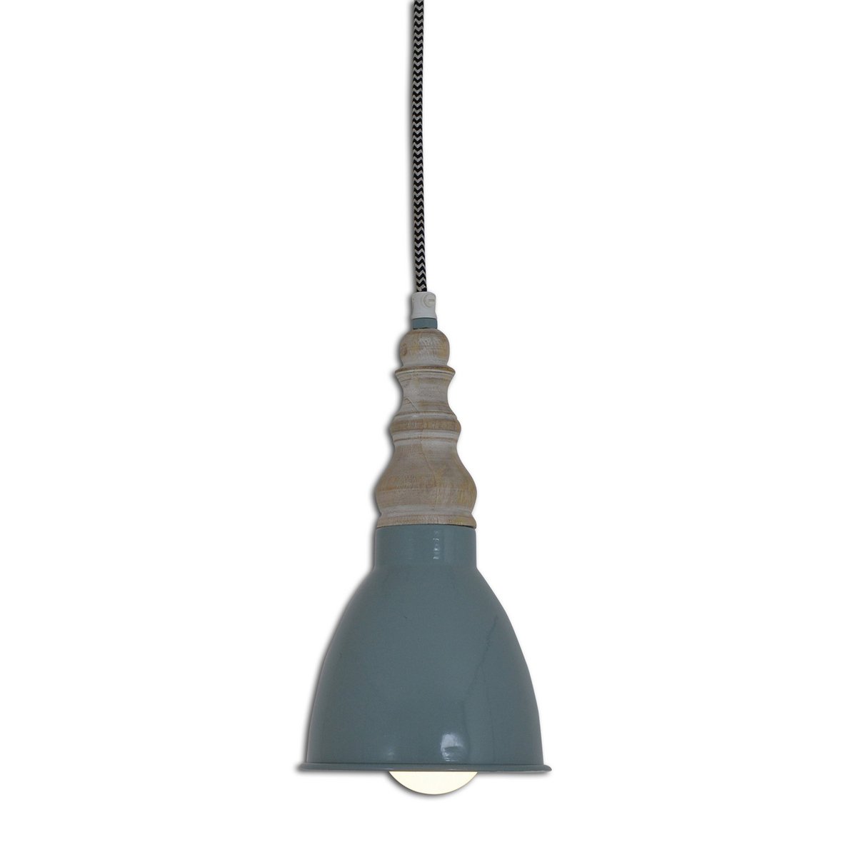 Metalen Hanglamp Delhi Grijsgroen (E27)
