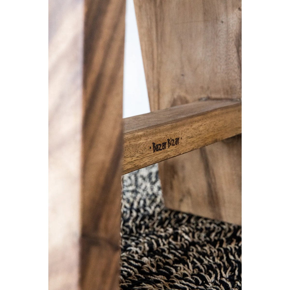 Ronde tapijt Zeegras naturel zwart - 100 cm