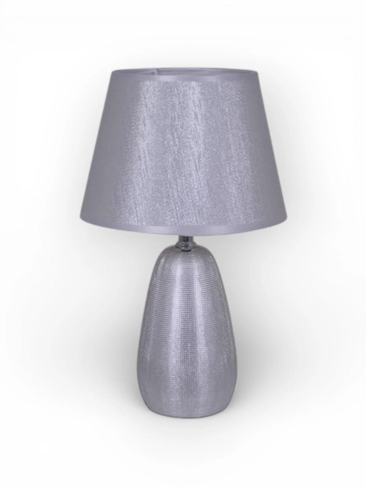 Keramische Tafellamp Simly Zilver - 37 cm (E14)