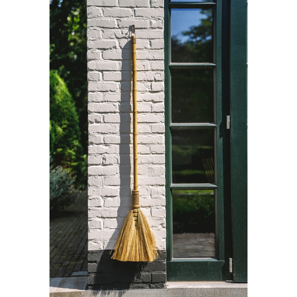 Decoratieve bezem Grote naturel 60 cm