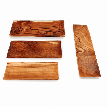 Teakhouten sushi bord The teak root sushi plate - 31 cm