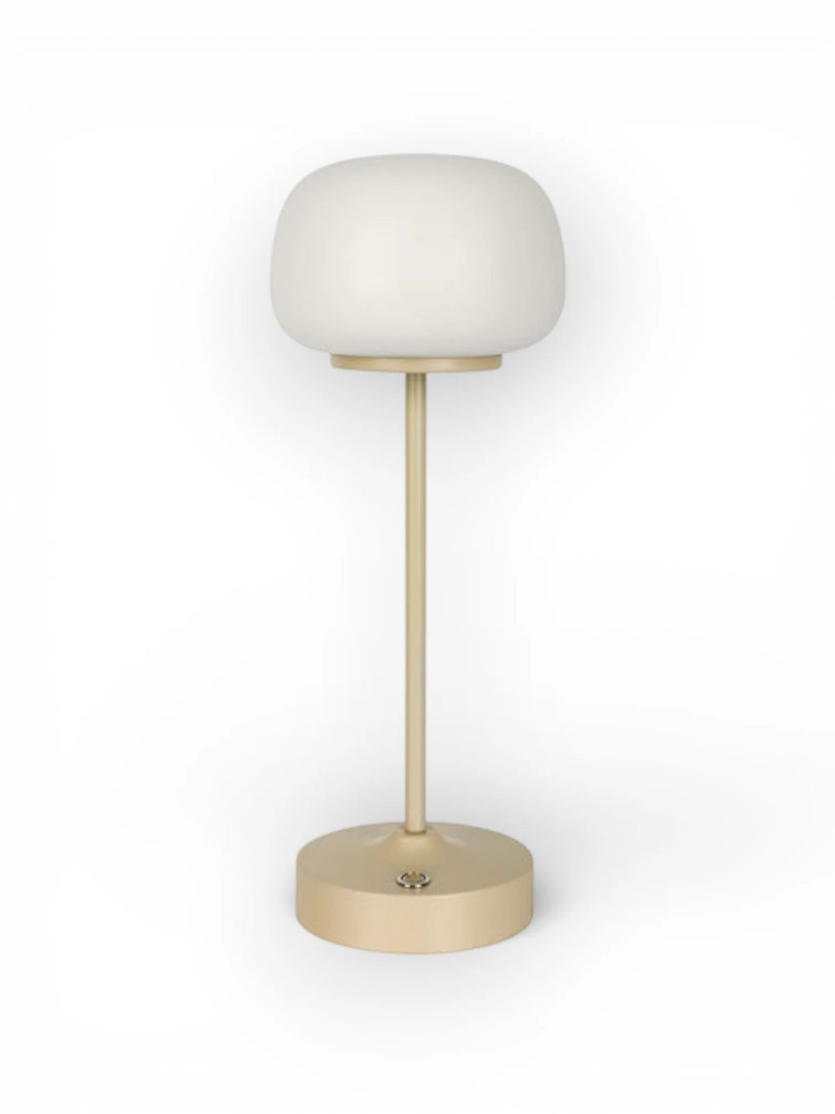LED Acculamp Pina Beige/Wit Glas - 30 cm