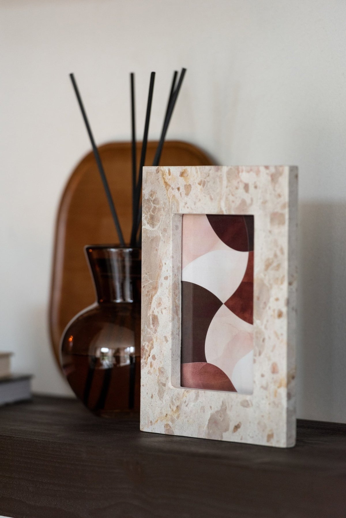 Marmerlook fotolijst J-Line beige small - OutHome