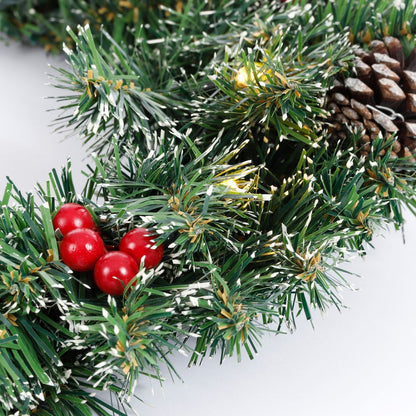Kerstkrans Creston Verlicht Groen - Ø 60 cm