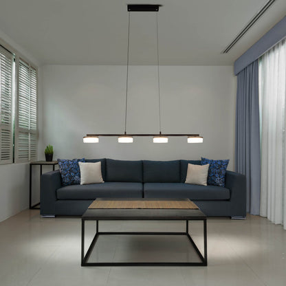 LED Hanglamp Cimo Zwart - 96 cm