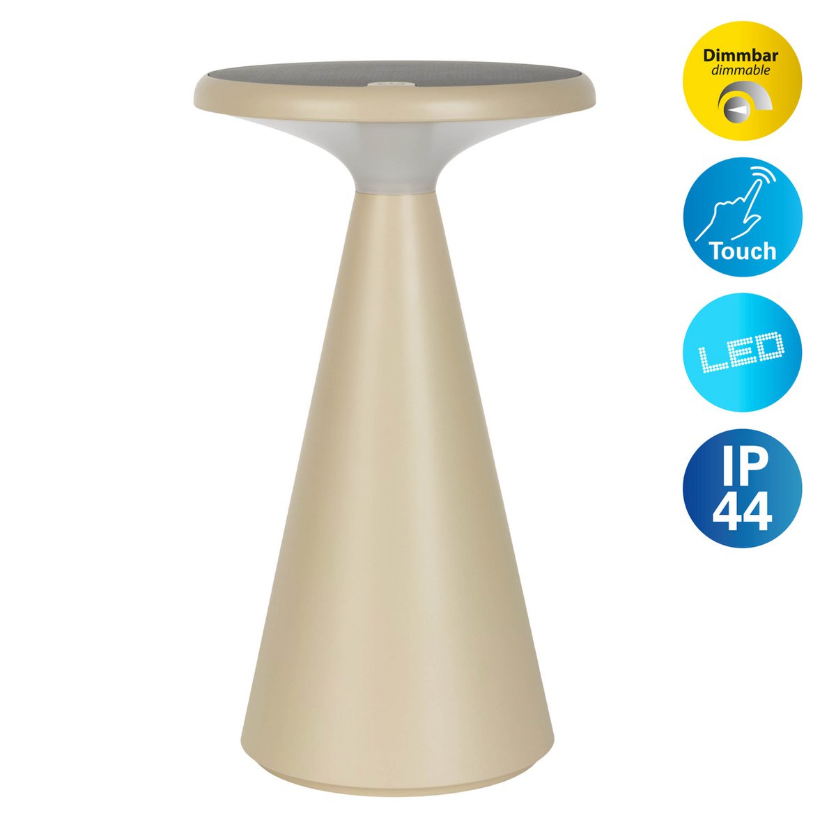 Solar Tafellamp Palu Beige - 20 cm (Binnen/Buiten)