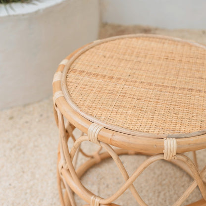 Bijzettafel Rotan Muara Beige - Ø 45 cm