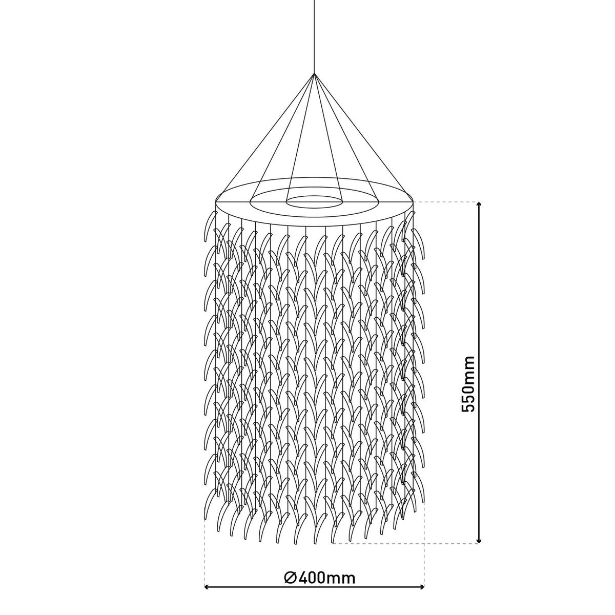 Hanglamp Kokosnoot Hout/Bruin - Ø 40 cm (E27)