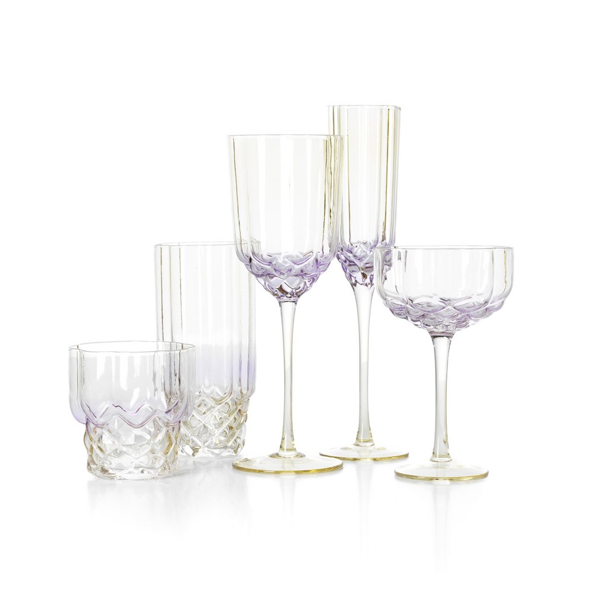 Glazen wijnglas Pink blush roze