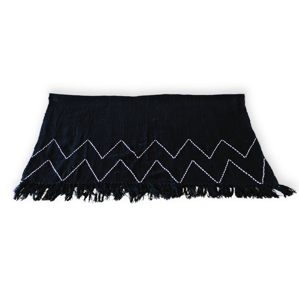 Plaid Linggah Zwart Katoen - 140x200 cm