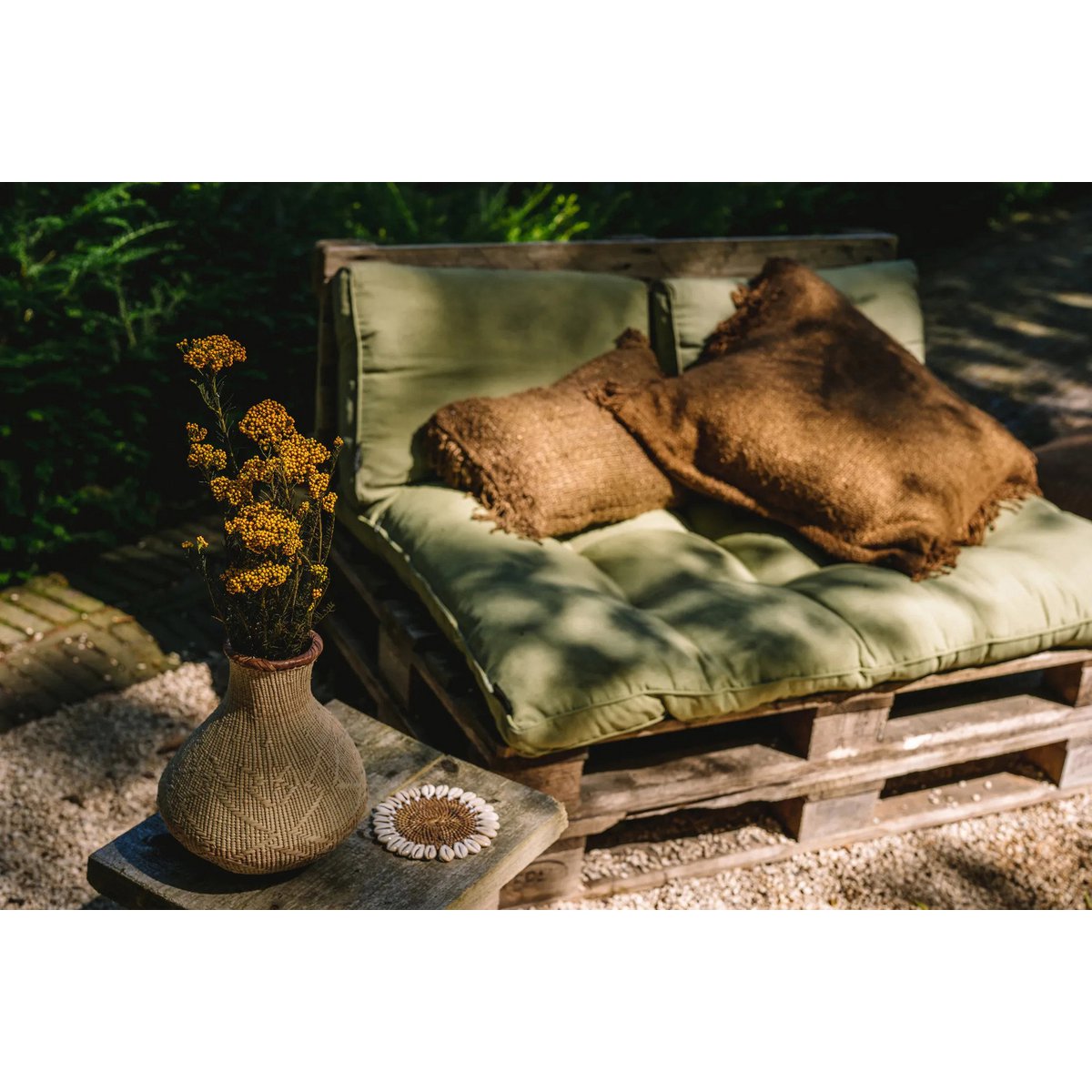 Katoenen kussenhoes bruin - 60 cm