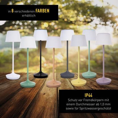 Solar Tafellamp Emmi Geel/Wit - 38 cm (Dimbaar)