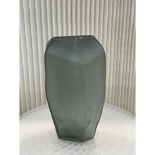 Glazen vaas Stone Smoke grijs mat