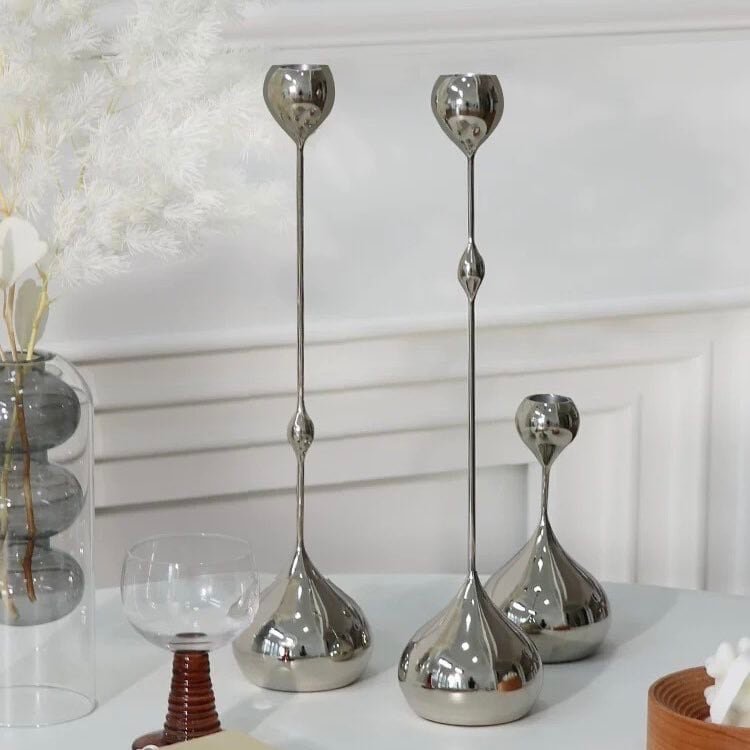 Ijzeren kandelaarset Olivarez (set van 3)