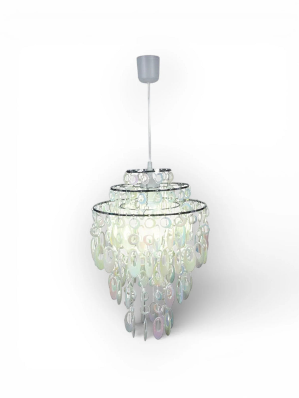 Kroonluchter Lina Chroom/Parel - Ø 32 cm (E27)
