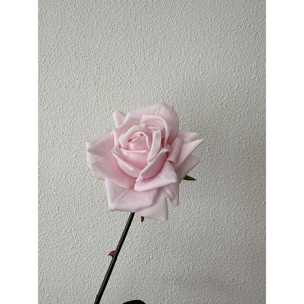 Kunstroos Hand touch rose lichtroze - 72 cm (set van 2)