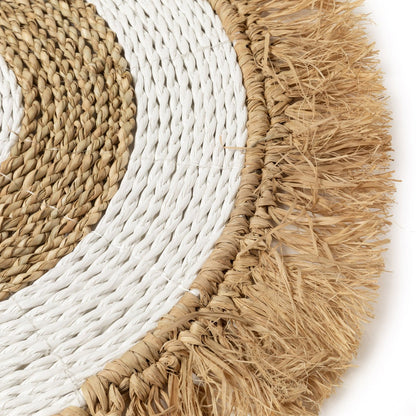Zeegras raffia placemat Naturel wit - 45 cm - OutHome