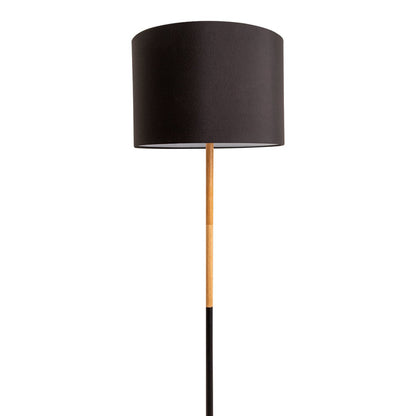 Vloerlamp Tessile Zwart/Naturel - 126 cm (E27)