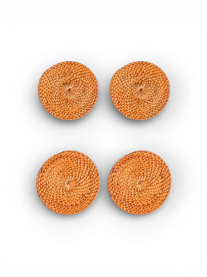 Onderzetters Tibu Rotan Rond (Set van 4/8)