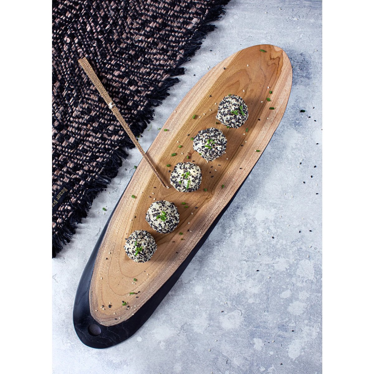 Teak tapasbord Bondi natuur - L - OutHome