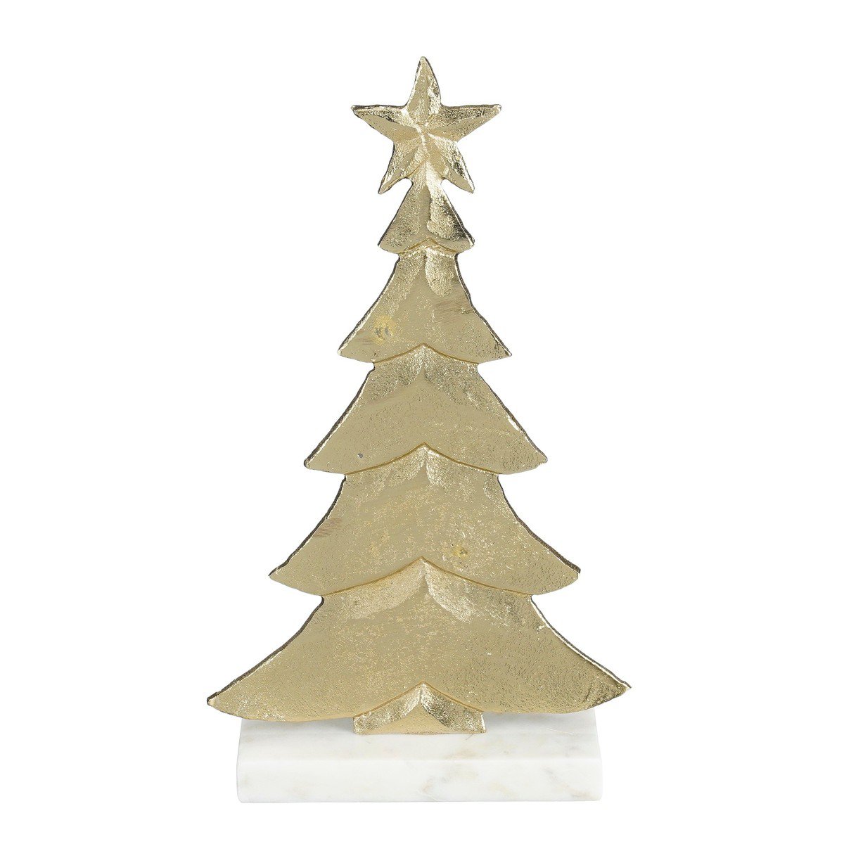 Decoratieve Kerstboom Aluminium/Marmer Champagne - 32 cm
