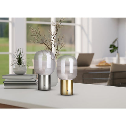 Snoerloze Tafellamp Albero Chroom/Glas - 25 cm (Touch)