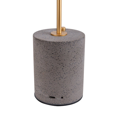 Acculamp Seta Grijs Metaal/Beton - 30 cm
