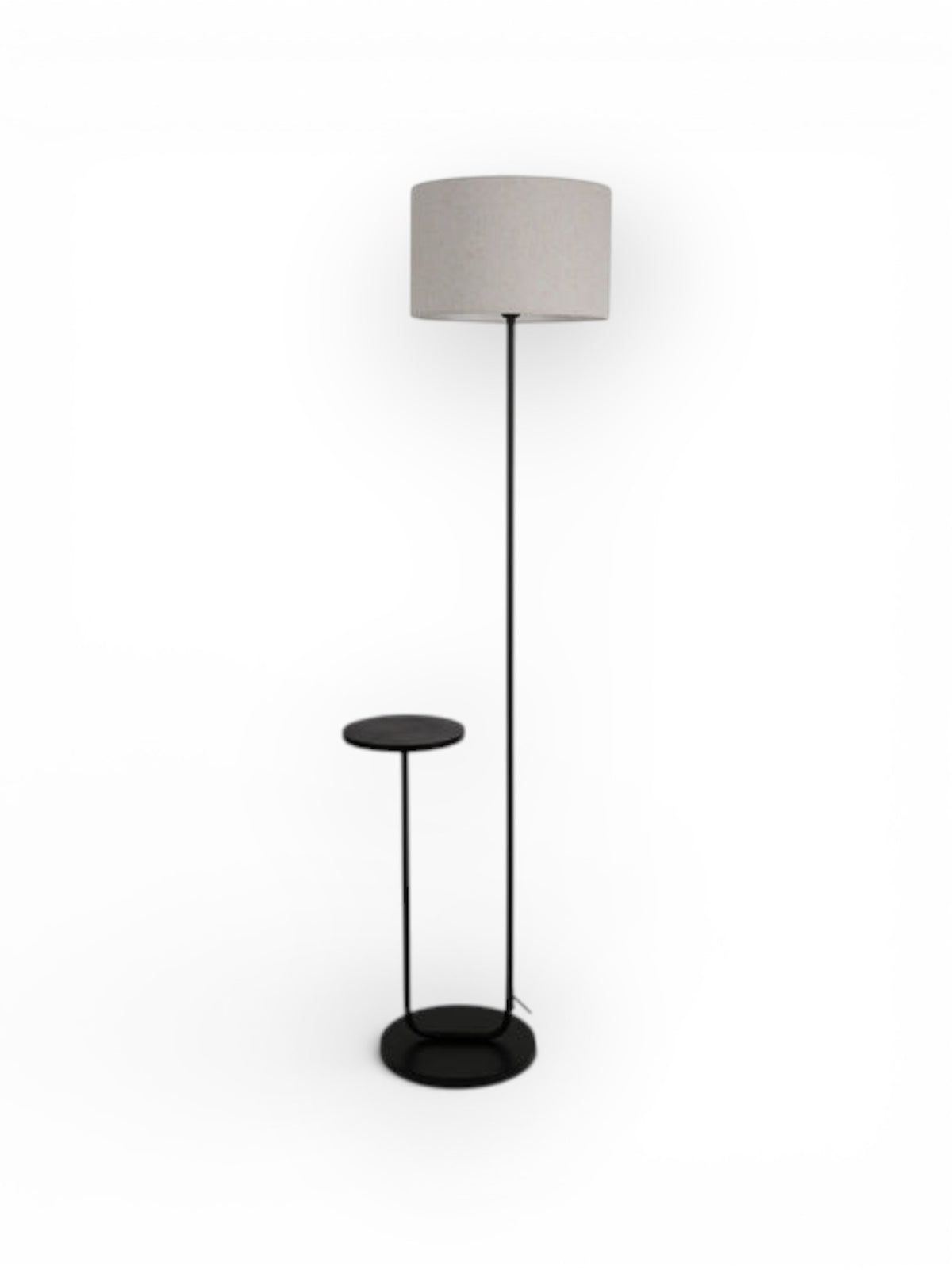 Vloerlamp Tordis met Tafel Zwart/Wit - 157 cm (E27)