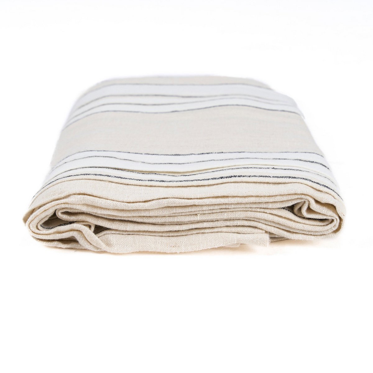 Linnen tafelkleed Provence zwart-wit - 150 x 250 cm - OutHome