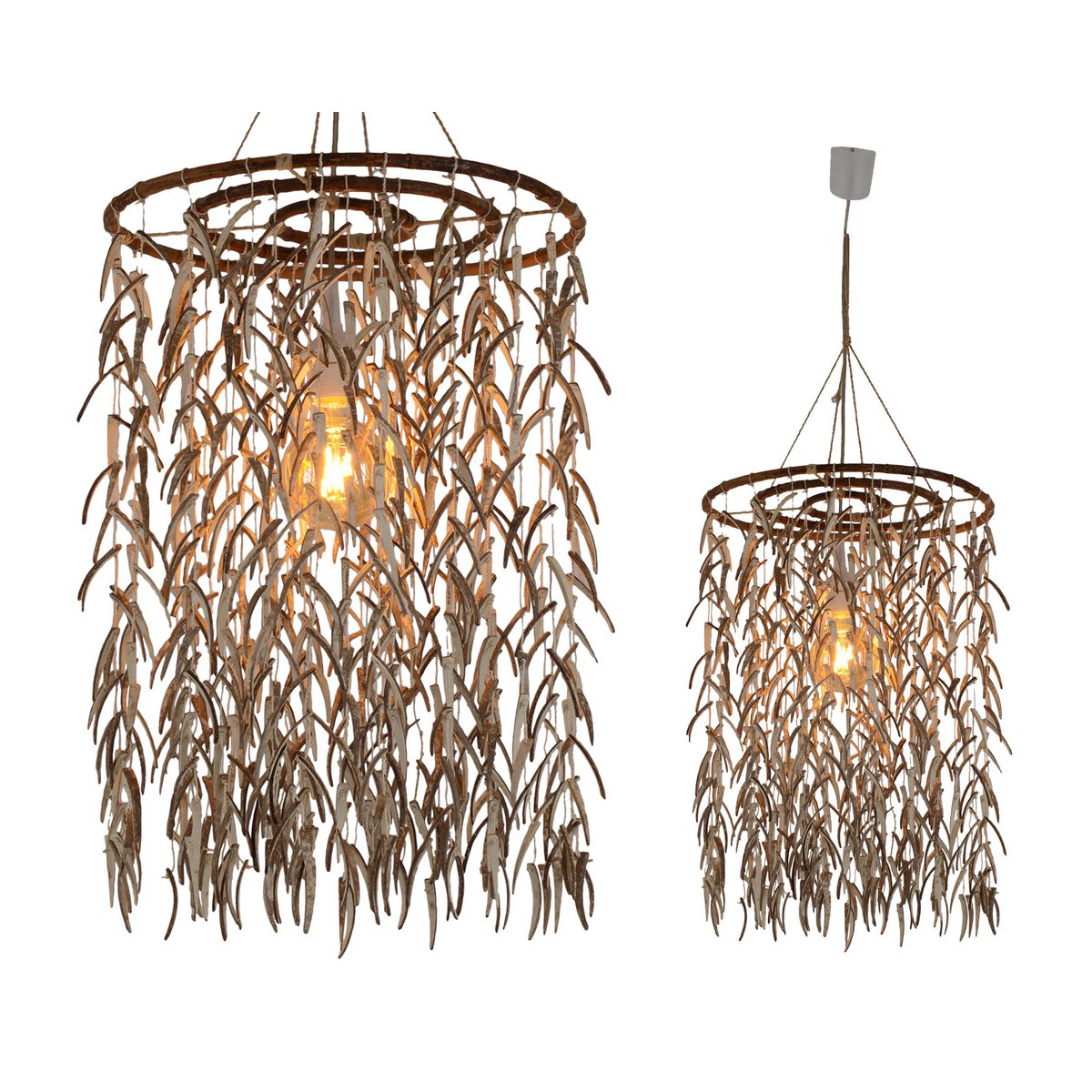 Hanglamp Kokosnoot Hout/Bruin - Ø 40 cm (E27)