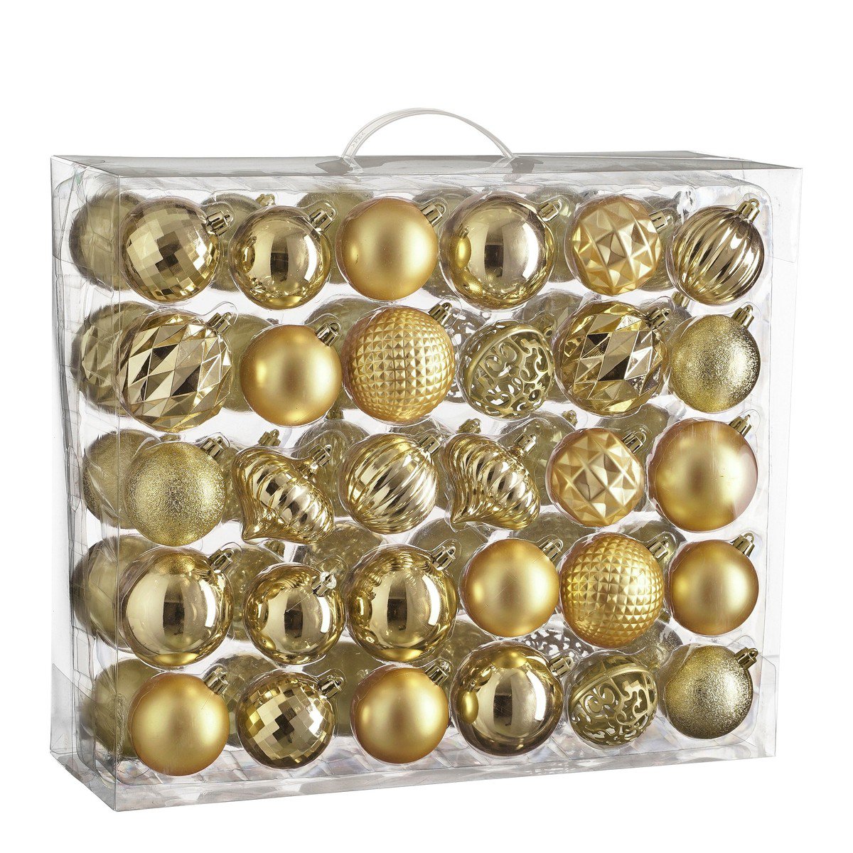 Kerstballen Gerecycled Polystyreen Goud (60 stuks) - Ø 7 cm