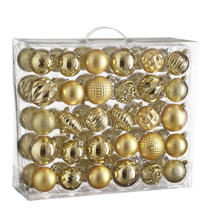 Kerstballen Gerecycled Polystyreen Goud (60 stuks) - Ø 7 cm