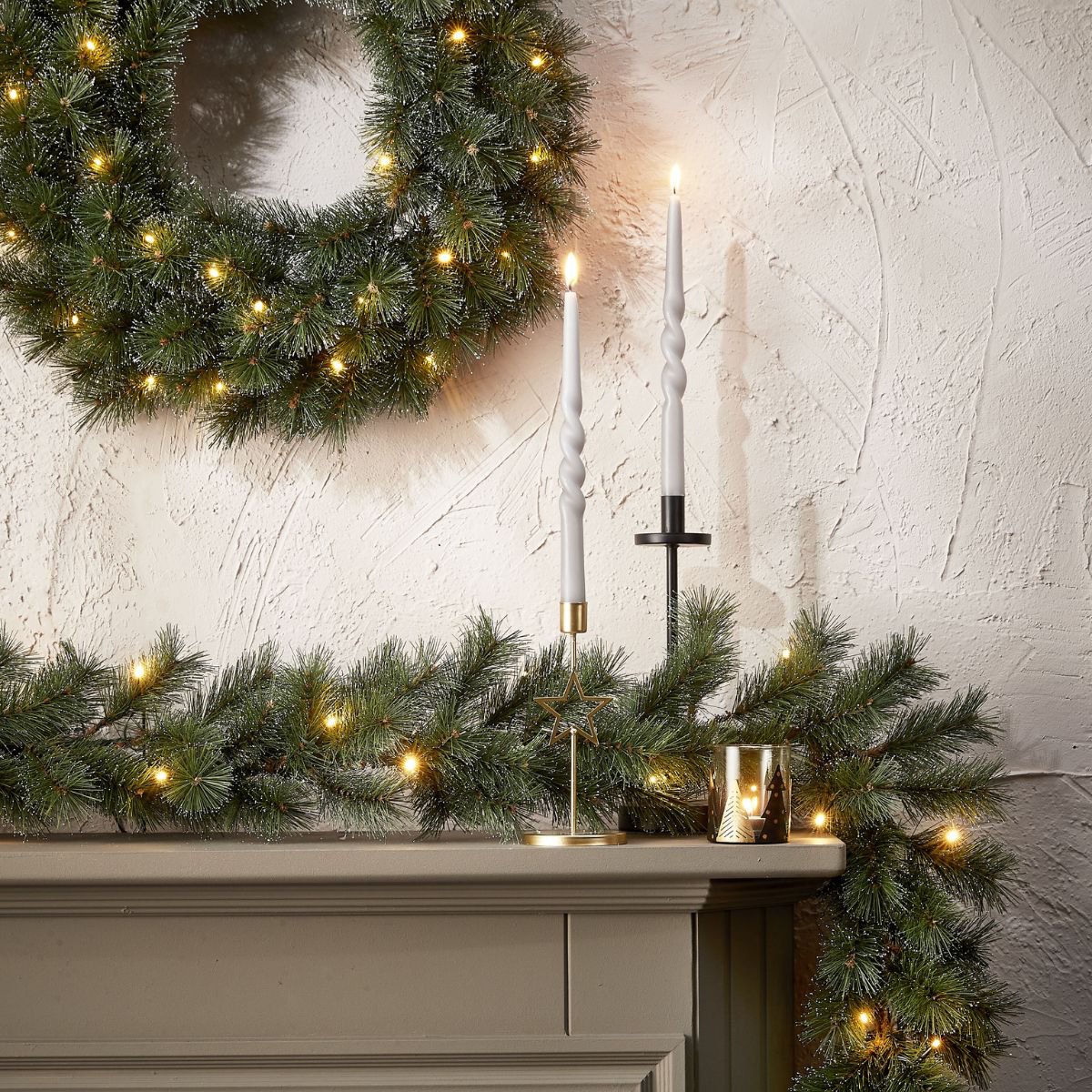 Kerstslinger Glendon Verlicht Groen - 270 cm