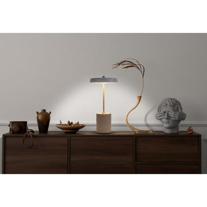 Acculamp Seta Grijs Metaal/Beton - 30 cm