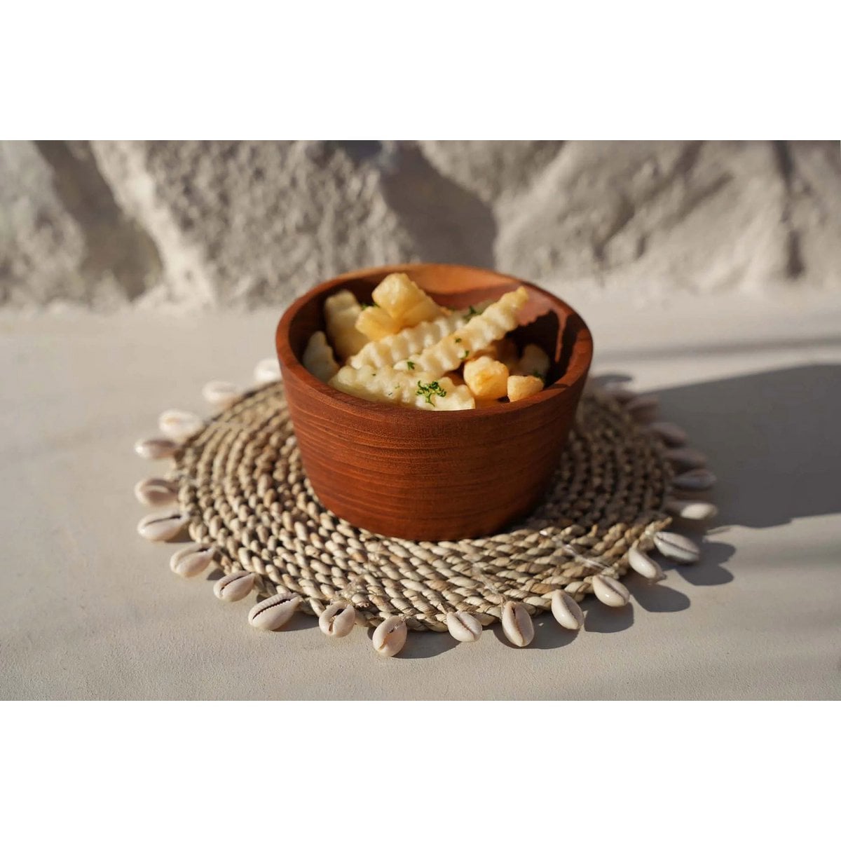 Raffia pannenonderzetter Shell - 23 cm - OutHome