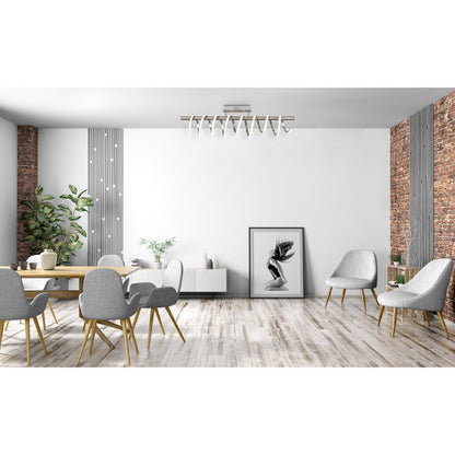 LED Plafondlamp Belleza Nikkel/Wit - 100 cm