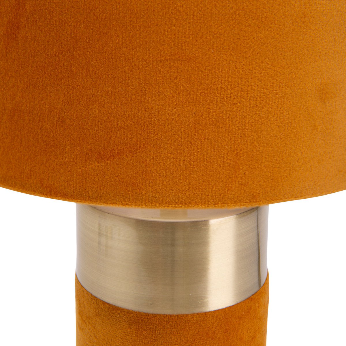 Tafellamp Bordo Goud/Bruin Velours - 32 cm (E14)