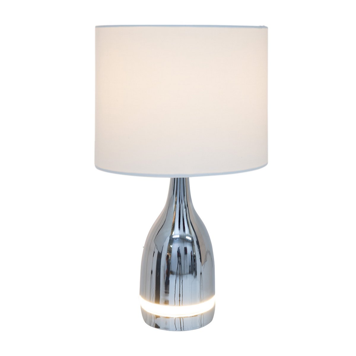 LED Tafellamp Cosima Chroom/Wit - 43,5 cm (E14)