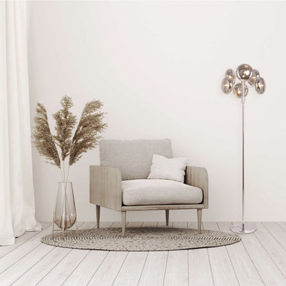 Vloerlamp Orion Rookglas