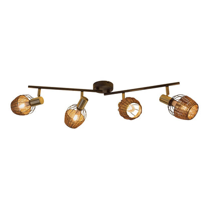 Plafondlamp Corbis 4-Lichts Zwart/Goud - 78 cm (E14)