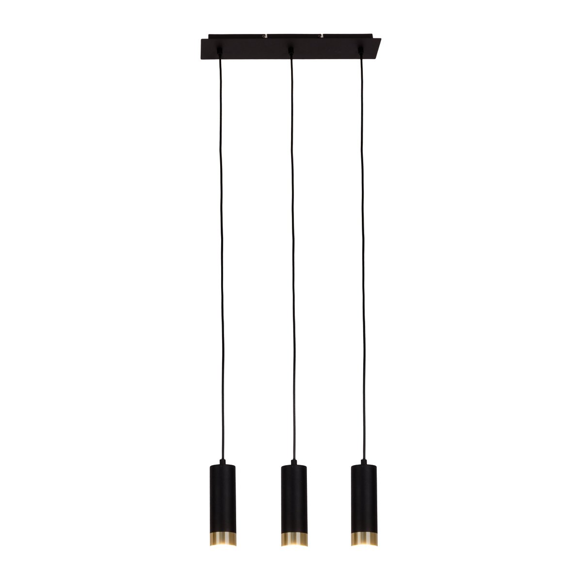 Hanglamp Fridu 3-Lichts Mat Zwart - 48 cm (GU10)