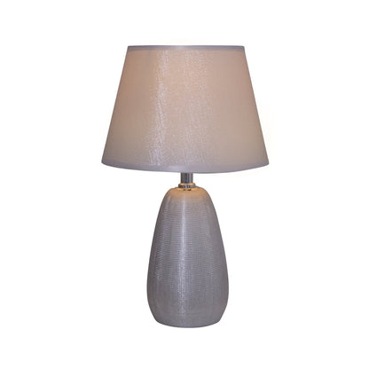 Keramische Tafellamp Simly Zilver - 37 cm (E14)
